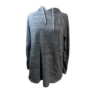 Talbots Hooded Sweatshirt Blue Heathered Pullover Women's Size Small Mid weight